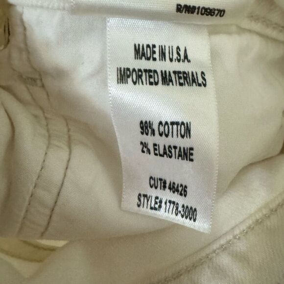 Citizens of Humanity Harlow Ankle High Rise Slim Crop Jean Raw Hem White Size 26 - Picture 6 of 7